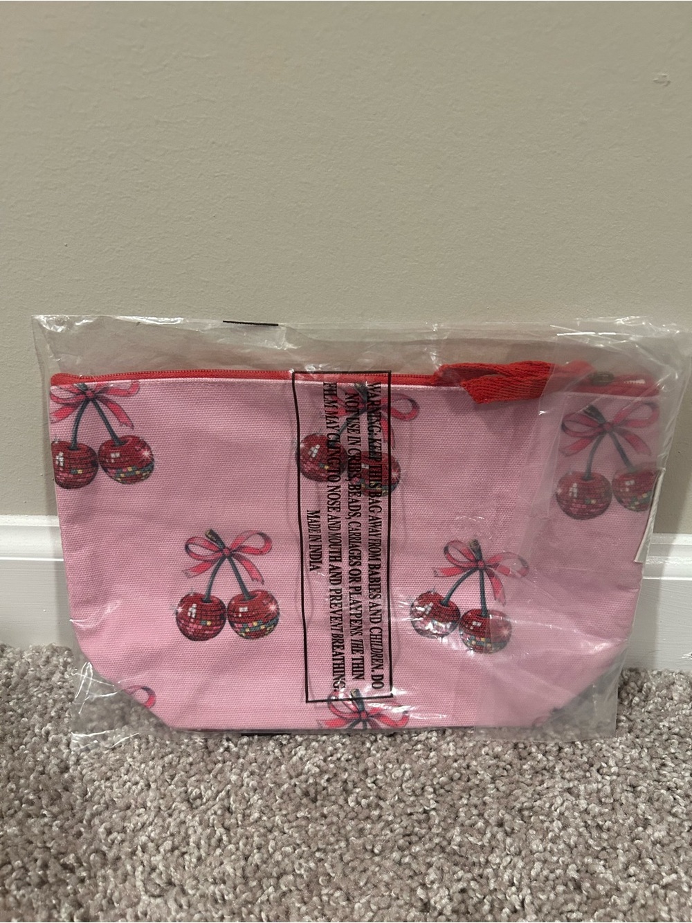 Simply Southern Pink Cherry Cosmetic Bag & Wristlet Set - NWT - Picture 3 of 5